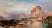 Thomas Moran Cliffs of Green River oil